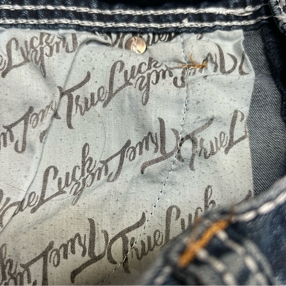 True Luck Mens Size‎ 34 x 30 Bootcut Heavy Stiching Jeans - Picture 9 of 16